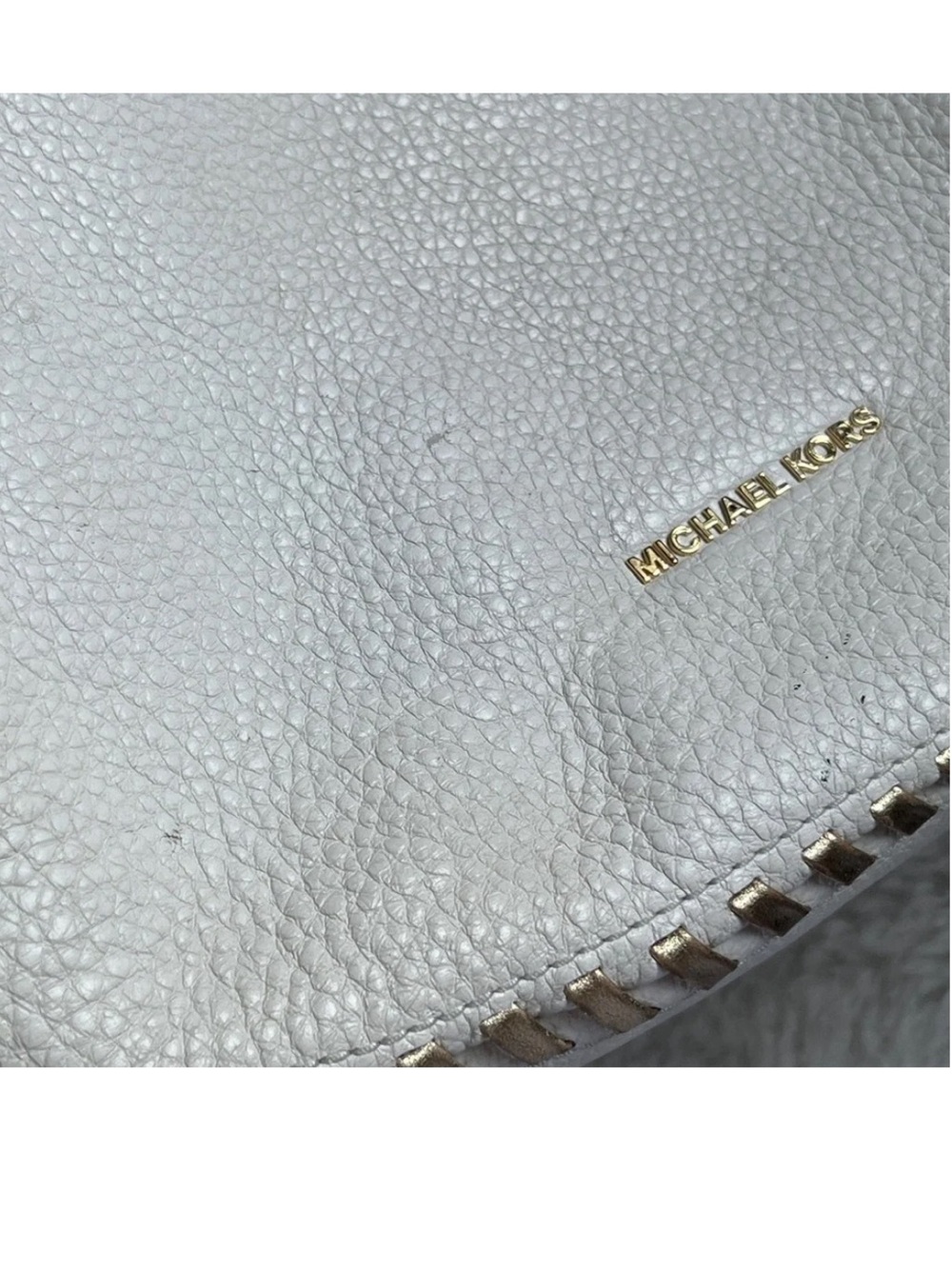 Michael Kors Cream Hobo Bag with Gold Accents - Picture 11 of 14